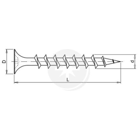 WKRĘT DO PŁYT KG DO DREWNA 4,2x90 1KG Q380