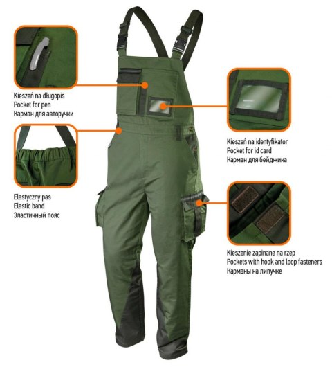 Ogrodniczki robocze CAMO olive 81-242-L NEO Ogrodniczki robocze CAMO olive 81-242-L NEO