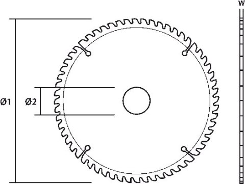 Tarcza do pilarki widiowa 450x30mm 60 zębów 55H609