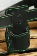 Pas monterski firmy KM leather design skóra licowa