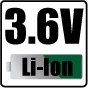 Wkrętak akumulatorowy 3.6V, Li-Ion/1.5Ah, podajnik