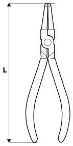 Szczypce segera do pierścieni osadczych 220 mm, we