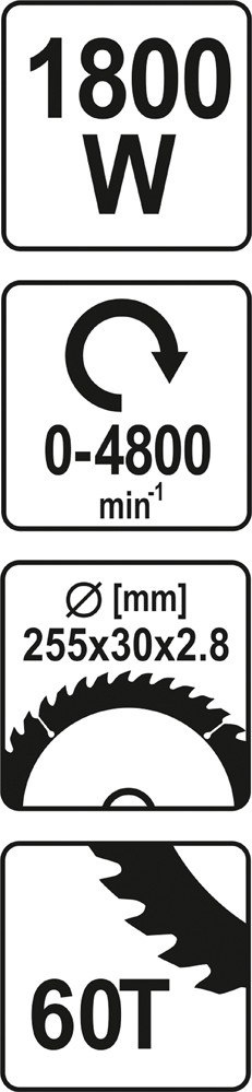 UKOŚNICA 1500 W 185MM z laserem YT-82172 YATO