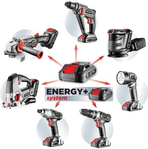Wiertarko-wkrętarka aku Energy+ 18V 2,0Ah Graphite Wiertarko-wkrętarka aku Energy+ 18V 2,0Ah Graphite