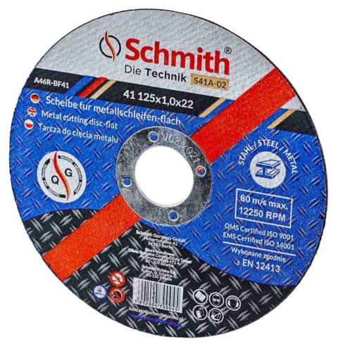 TARCZA DO CIĘCIA METALU 125x1,5 S41A-03 Schmith
