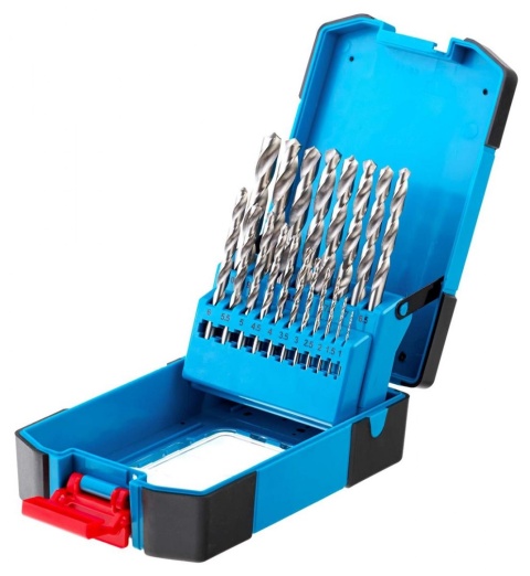 KOMPLET WIERTEŁ DO METALU HSS 19 SZT