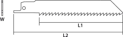 Brzeszczoty bagnetowe 225 x 20 x 0.9 mm, 14TPI, kp