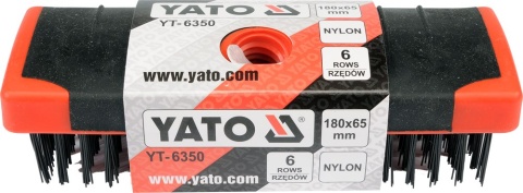 SZCZOTKA NYLON PLASTIK. R. 6-RZĘD, SKROB YT-6350 Y