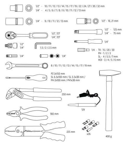 Zestaw narzędzi, 100 szt. 08-920 Neo