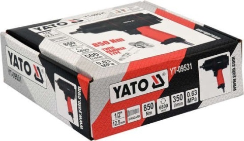 KLUCZ PNEUMATYCZNY 1/2" 850Nm KOMPOZ YT-09531 YATO
