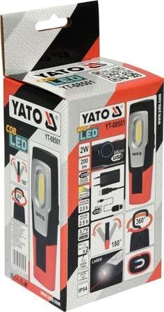 LAMPA WARSZTATOWA 2W COB, 200LM + 80LM YT-08501 YATO