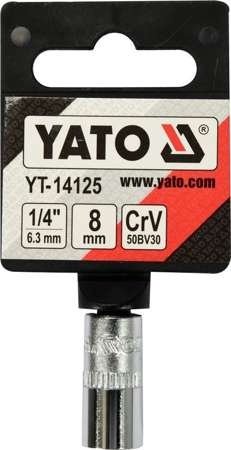 NASADKA 8MM 1/4" 6-KĄT. CV KRÓTKA YT-14125 YATO