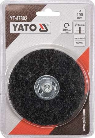 SZCZOTKA TARCZOWA 100MM Z TRZPIENIEM YT-47802 YATO