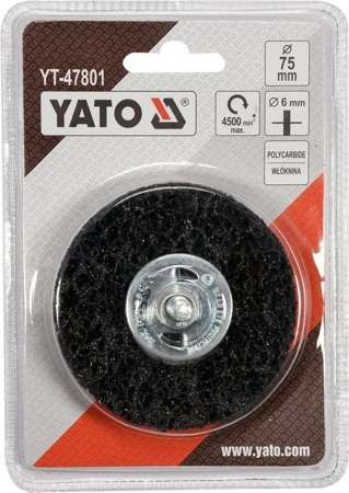 SZCZOTKA TARCZOWA 75MM WŁÓKNINA YT-47801 YATO