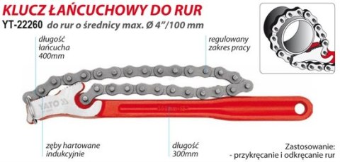 KLUCZ ŁAŃCUCHOWY 300MM YT-22260 YATO