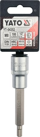 KLUCZ TRZPIENIOWY SPLINE 1/2" M8 L100MM YT-04352 Y