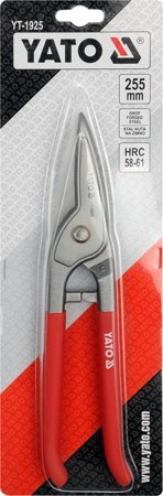 NOŻYCE DO CIĘCIA BLACHY PROSTE 255MM YT-1925 YATO