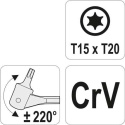 KLUCZ PRZEGUBOWY TORX T15XT20 YT-05311 YATO