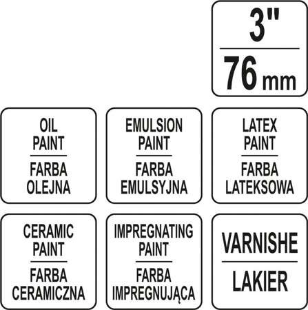 PĘDZEL ANGIELSKI M3" YT-54504 YATO