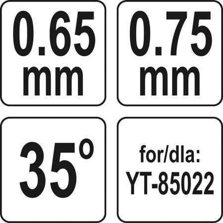 PRZYMIAR DO SZLIFOWANIA OGRANICZNIKÓW YT-85052 YATO
