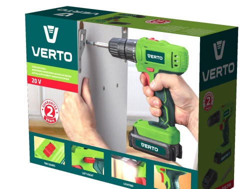 Wiertarko-wkrętarka akumulatorowa 20V, Li-Ion/1.5A