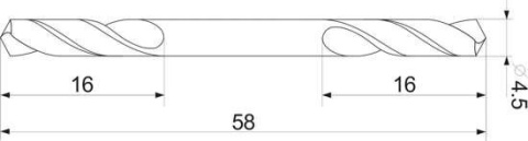 WIERTŁO DO METALU DWUSTRONNE 4,5MM YT-40015 YATO