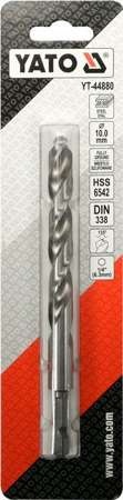 WIERTŁO DO METALU HSS 6542 10,0MM HEX YT-44880 YATO
