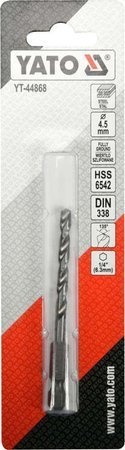 WIERTŁO DO METALU HSS 6542 4,5MM HEX YT-44868 YATO