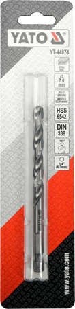 WIERTŁO DO METALU HSS 6542 7,0MM HEX YT-44874 YATO
