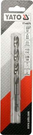 WIERTŁO DO METALU HSS 6542 8,0MM HEX YT-44876 YATO
