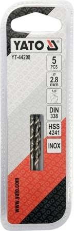 WIERTŁO DO METALU HSS PREMIUM 2,8MM 5SZT YT-44208