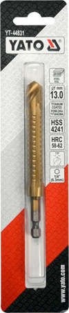 WIERTŁO FRE DO METALU 13,0MM HSS-TiN HEX YT-44831