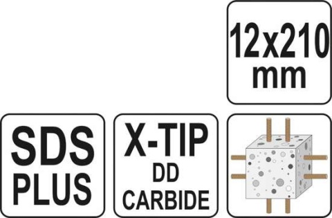 WIERTŁO SDS PLUS PREMIUM 12MM/210MM YT-41946 YATO