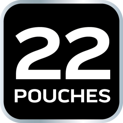 Materiałowe etui na narzędzia, 22 kieszenie, logo