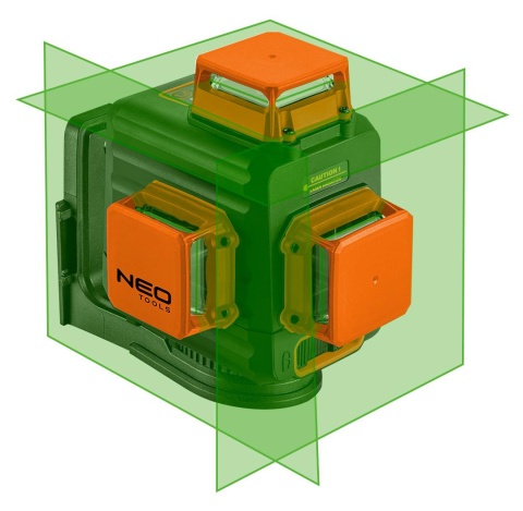 Laser 3D, zielony, walizka, tarcza celownicza, mag