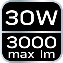 Naświetlacz akumulatorowy 3000 lm SMD LED