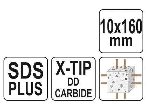 WIERTŁO SDS PLUS PREMIUM 10MM/160MM YT-41940 YATO