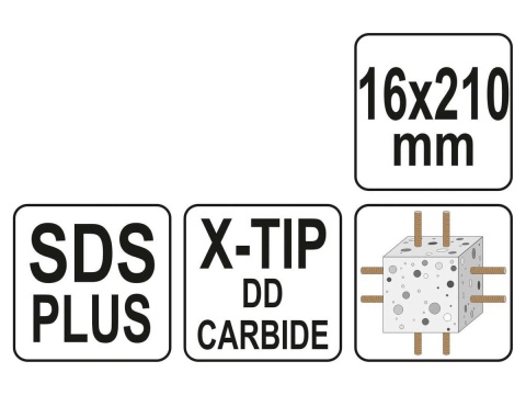 WIERTŁO SDS PLUS PREMIUM 16MM/210MM YT-41948 YATO
