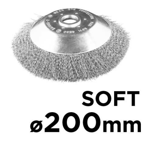 Szczotka druciana do kosy spalinowej 200 x 25,4 mm Szczotka druciana do kosy spalinowej 200 x 25,4 mm