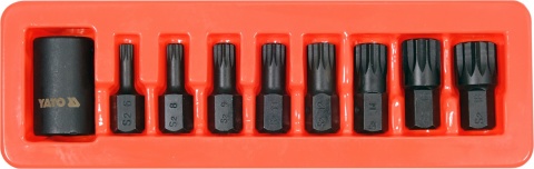 ZESTAW UDAR. KLUCZY TRZP. SPLINE 1/2" Yato
