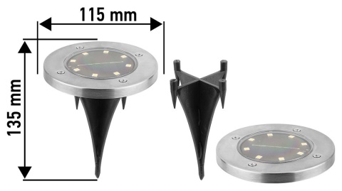 Lampa solarna trawnikowa LED 50 lm