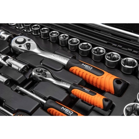 Zestaw kluczy 138 elementów 1/2",1/4" 10-208 Neo