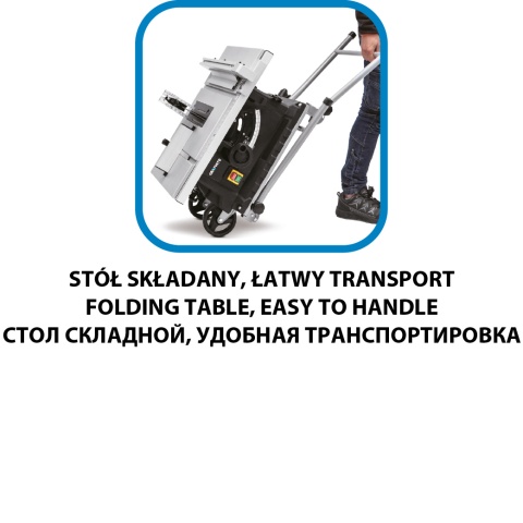 Pilarka stołowa 1600W, 254/30 mm, składany stół