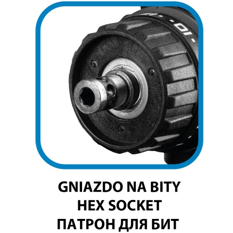 Wiertarko-wkrętarka sieciowa 300W, uchwyt samozaciskowy