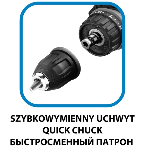Wiertarko-wkrętarka sieciowa 300W, uchwyt samozaciskowy