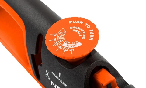 Ostrzałka do noży i nożyczek z regulacją kąta ostrzenia