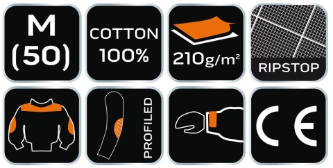 Bluza robocza Motosynteza M, 100% bawełna rip stop
