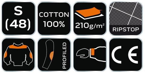 Bluza robocza Motosynteza S, 100% bawełna rip stop