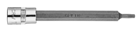 Końcówka TORX TX10 na nasadce 1/4", długa, 87 mm