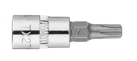 Końcówka TORX TX27 na nasadce 1/4", krótka, 37 mm